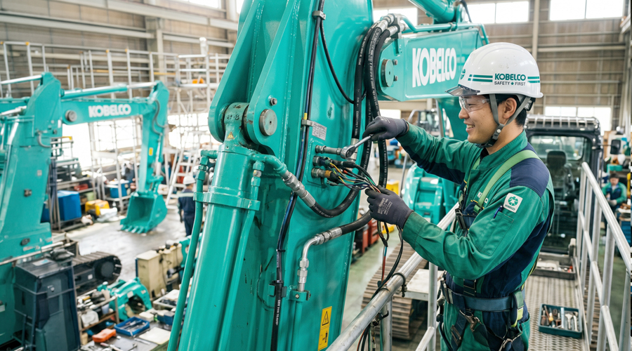 コベルコ建機トータルサポート株式会社整備風景